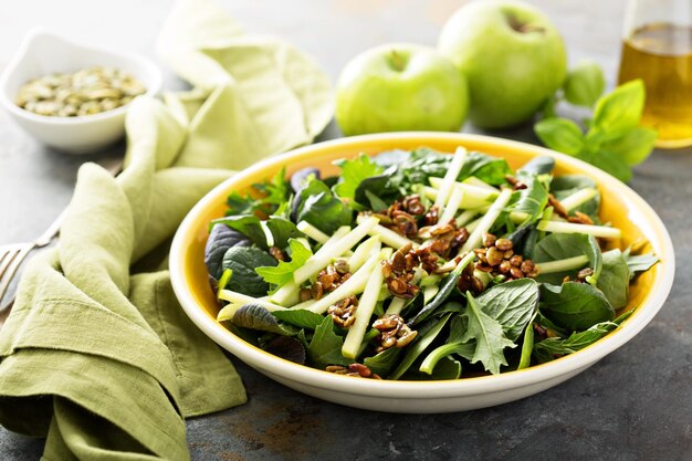 Autumn harvest salad with apple