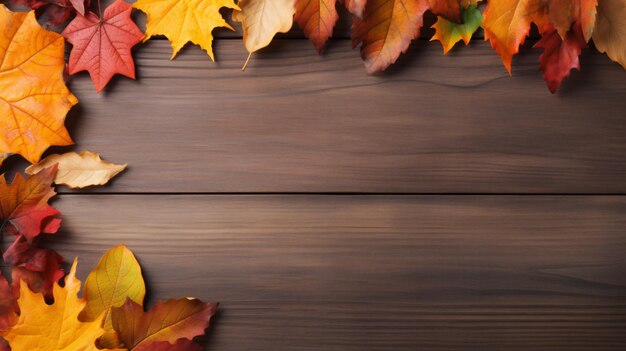 Autumn holiday frame with copy space