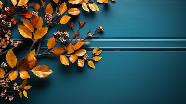 Autumn Indulgence Top View Cupcake Coffee Cup and Leaves on Wooden Table