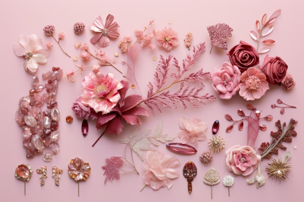 Autumn Jewels in a pink delicate palette