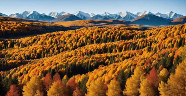 Autumn landscape mountains Generative AI