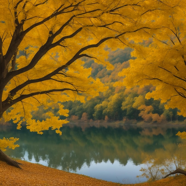 Autumn landscape in seven lakes yedigoller park bolu turkey