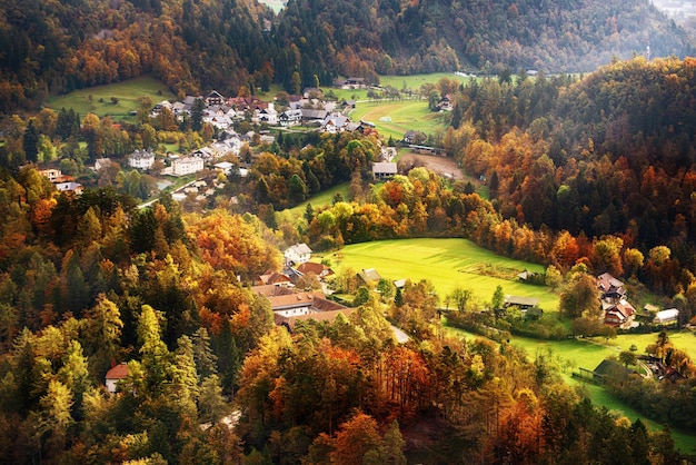 Autumn landscape in slovenia