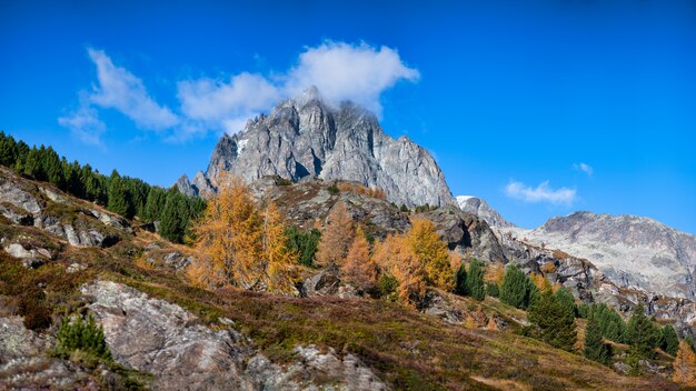 Autumn landscape on the Swiss alps