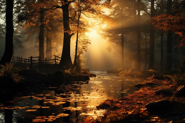 Premium Photo  Autumn Landscapes A Tapestry of Vibrant Colors Serene Beauty