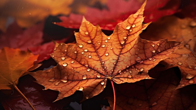 Photo autumn leaf background