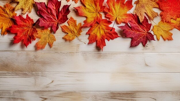 an autumn leaf is laying on a wooden background