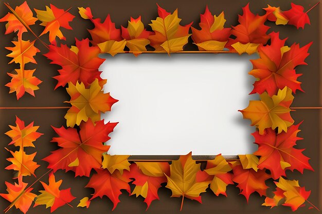 Autumn leave colorful advertising image