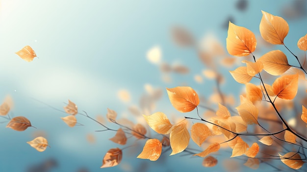 autumn leaves are flying background