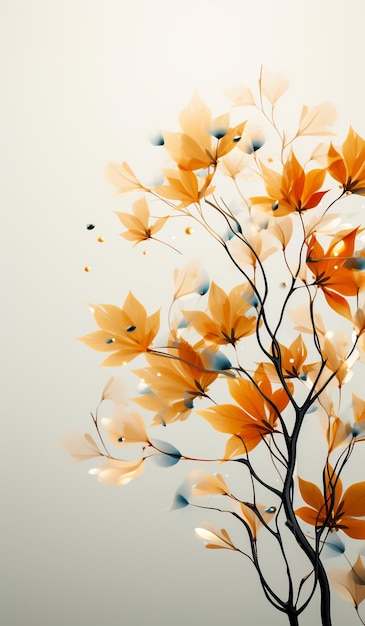 Autumn leaves background AI generated