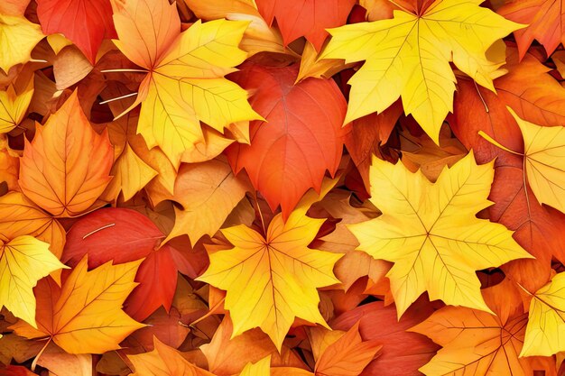 Photo autumn leaves background ai generated