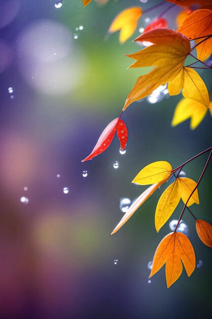 Autumn Leaves background depth of field wallpaper