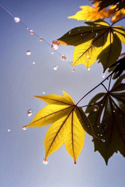 Autumn Leaves background depth of field wallpaper