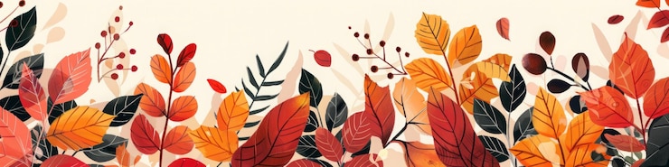 Photo autumn leaves background flat illustration