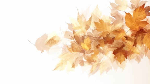 Autumn leaves background Illustration AI GenerativexA