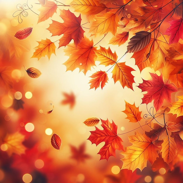 Autumn Leaves Background Perfect for Fall Themed Designs