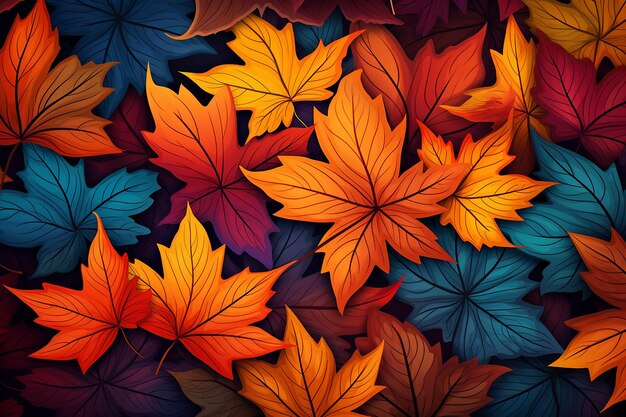 Photo autumn leaves background