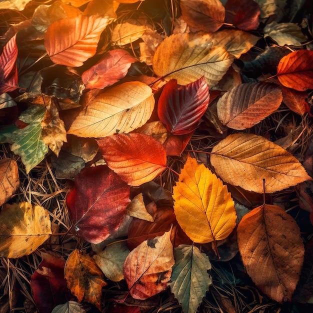 Autumn leaves background