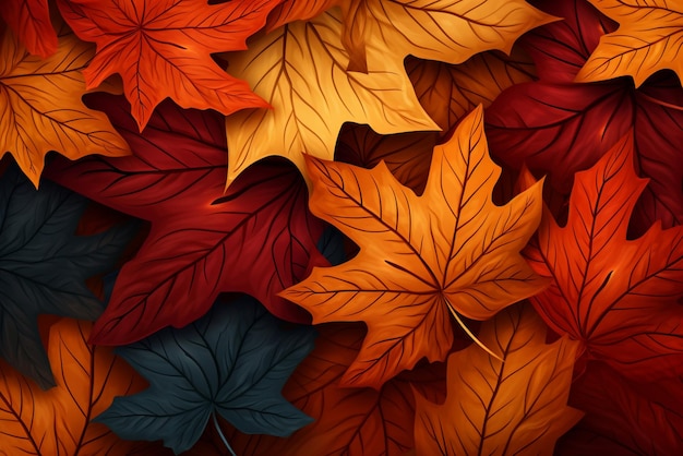 Photo autumn leaves background