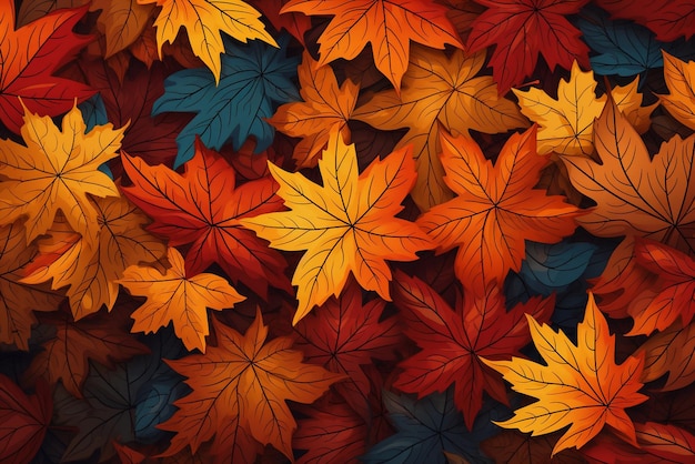 Photo autumn leaves background