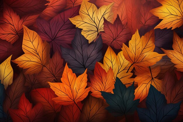 Photo autumn leaves background