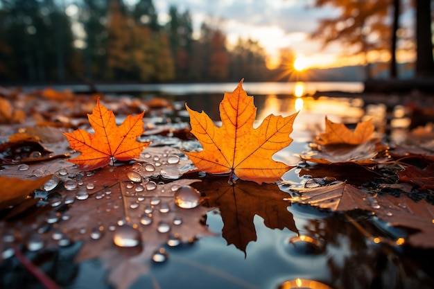 Autumn leaves background