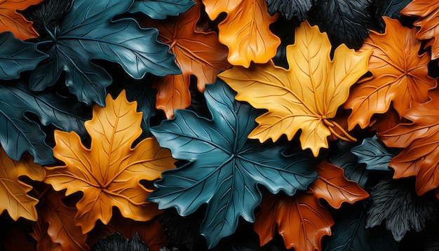 Photo autumn leaves beautiful