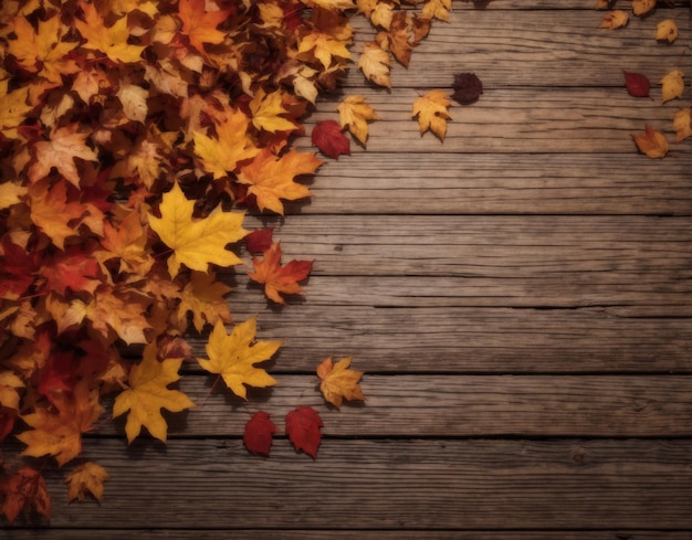 autumn leaves border background