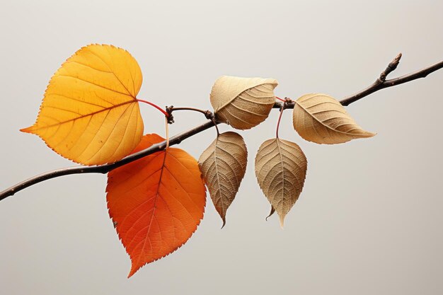 autumn leaves on a branch