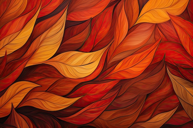 Autumn leaves close up