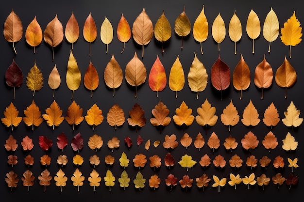 Photo autumn leaves for decoration isolated