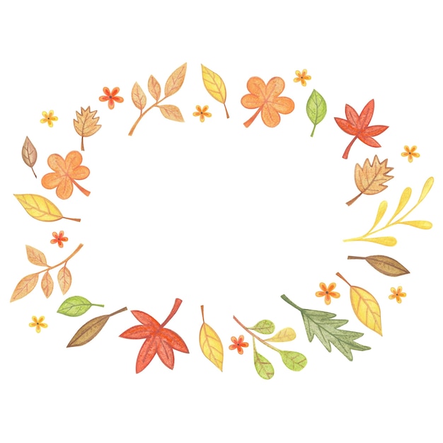 Foto autumn leaves fall frame template