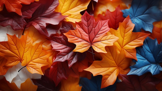 가을의 잎 HD 8K 벽화 스 사진 이미지