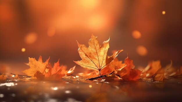 Autumn leaves in lensbaby style