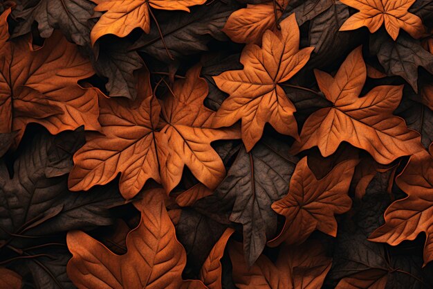 Photo autumn leaves lying on the floor