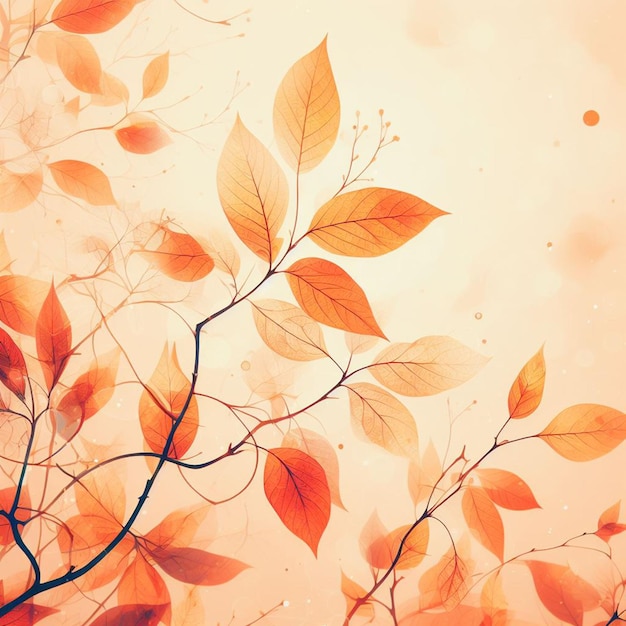 Autumn leaves oak and maple illustrator background