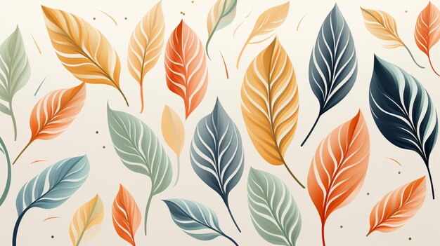 Autumn Leaves Pattern Background