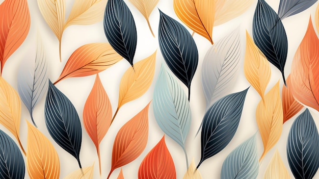 Autumn Leaves Pattern Background