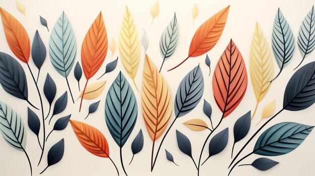 Autumn Leaves Pattern Background