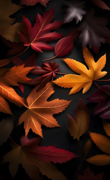 Autumn leaves pattern design