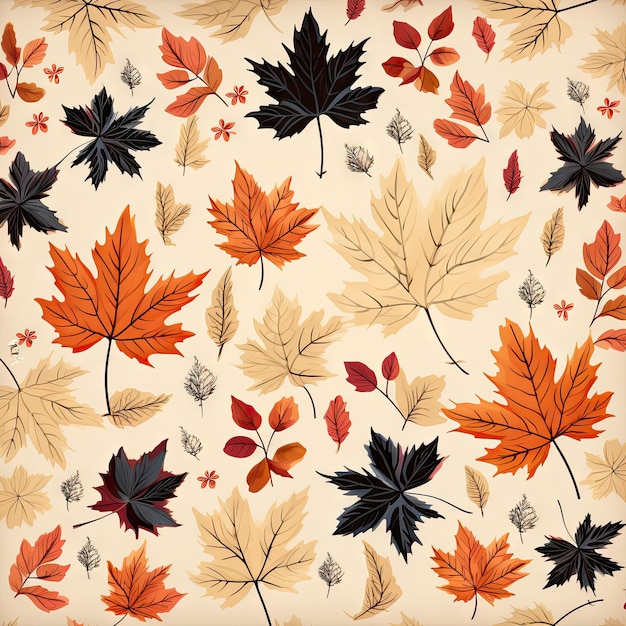 가을 잎 패턴