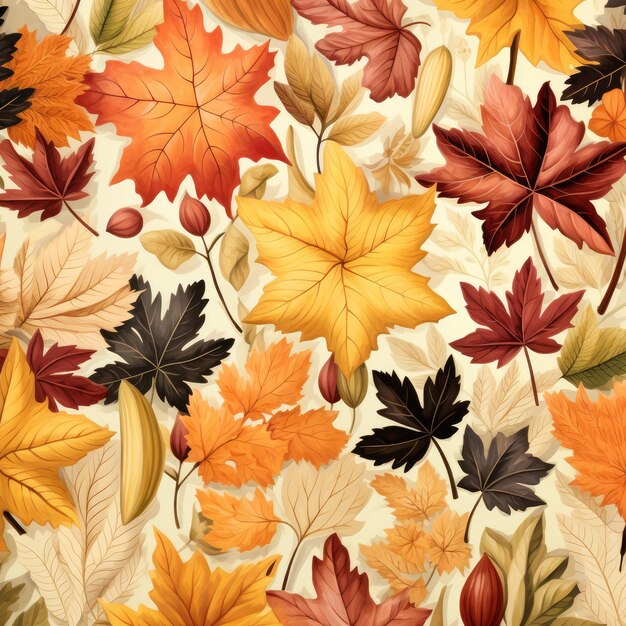 秋の葉のパターン
