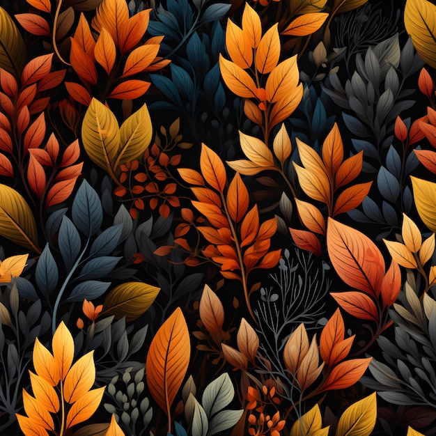 Autumn leaves pattern