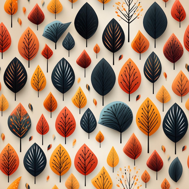 Autumn leaves pattern