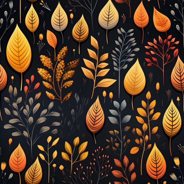 Autumn leaves pattern