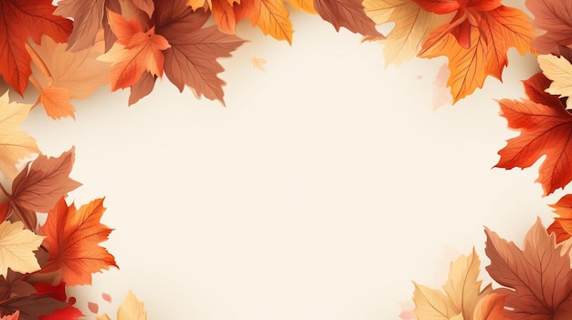 Autumn leaves on a white background.