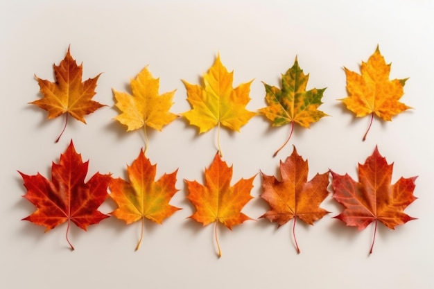 Autumn maple leaf transition