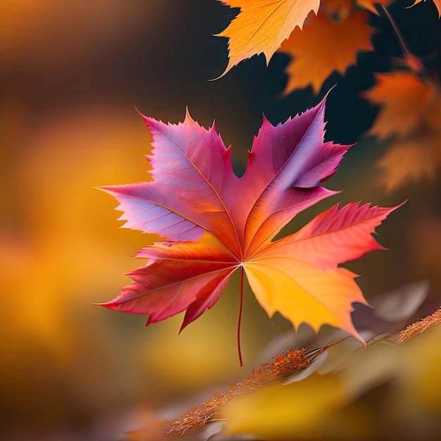 Photo autumn maple leaf