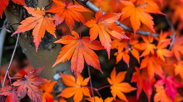 Autumn maple leaves hd 8k wallpaper stock photographic image