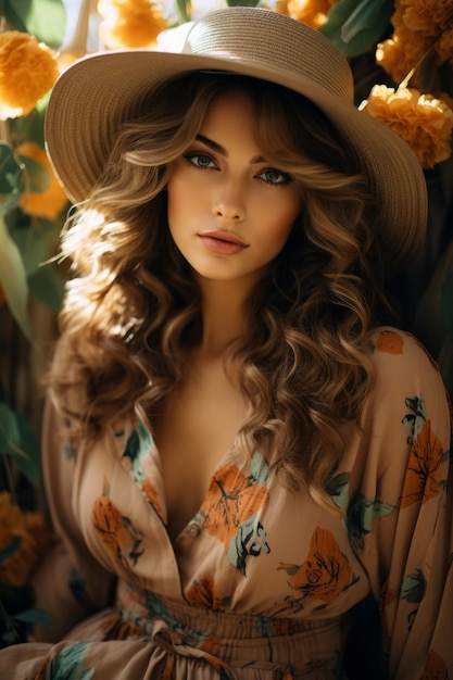 Autumn mood stock photo woman model